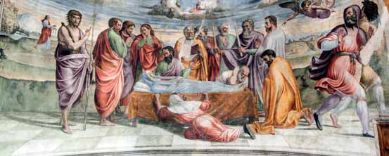 Jacopo Siculo, Dormitio Virginis, 1536 - Vallo di Nera, Chiesa di san Giovanni Battista